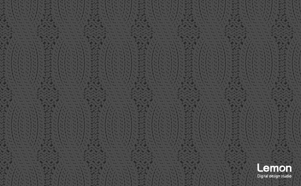 ケーブルニットの背景パターン　黒