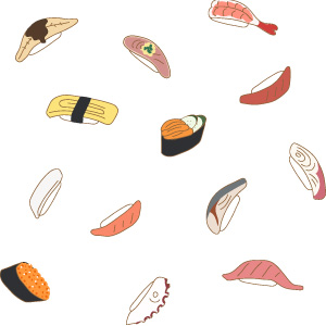 寿司の背景パターン
