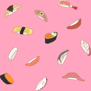 寿司の背景パターン
