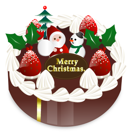 クリスマスケーキのイラスト