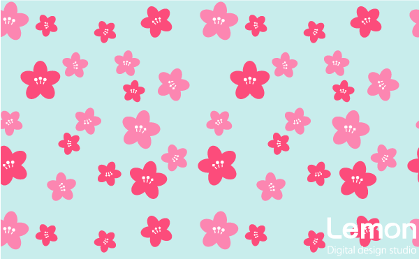 桃の花のパターン